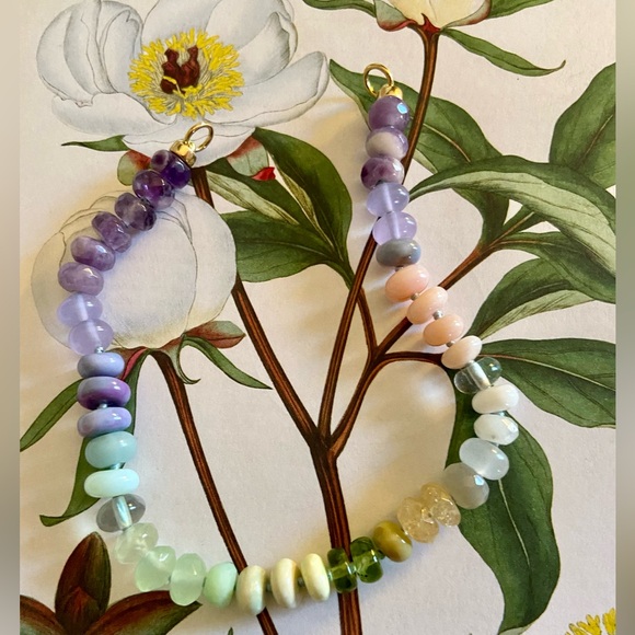 Tova Malibu 9" Gemstone Extender In Dreamy Greens and Lavender Colorway - Picture 3 of 13